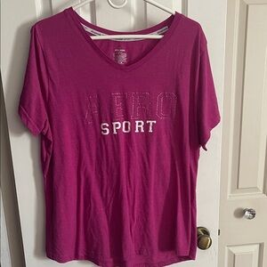 Women's Pink V-Neck Top